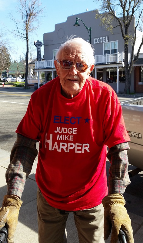 Supporters of Trinity County Superior Court Judge Michael Mike Harper